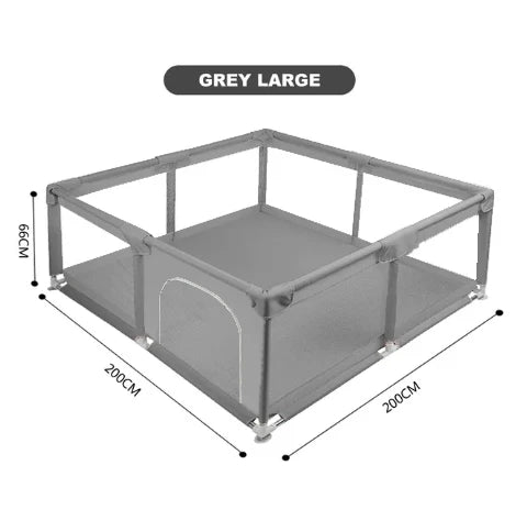 Grondbox Baby - Speelbox - Baby Playpen - Kruipbox voor Baby - Grondbox Kruipbox - Veilige Speelomgeving - Speelbox - Baby box - 200x200cm - Grijs