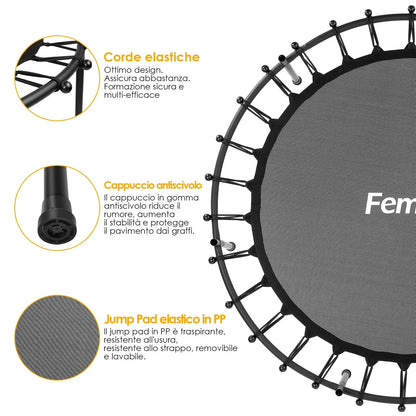Kindertrampoline – Mini Trampoline – Buitentrampoline – Springmat – Veiligheidsnet – Ø 140 cm – Stevig Metaalframe – Inclusief Veiligheidsnet – Roze