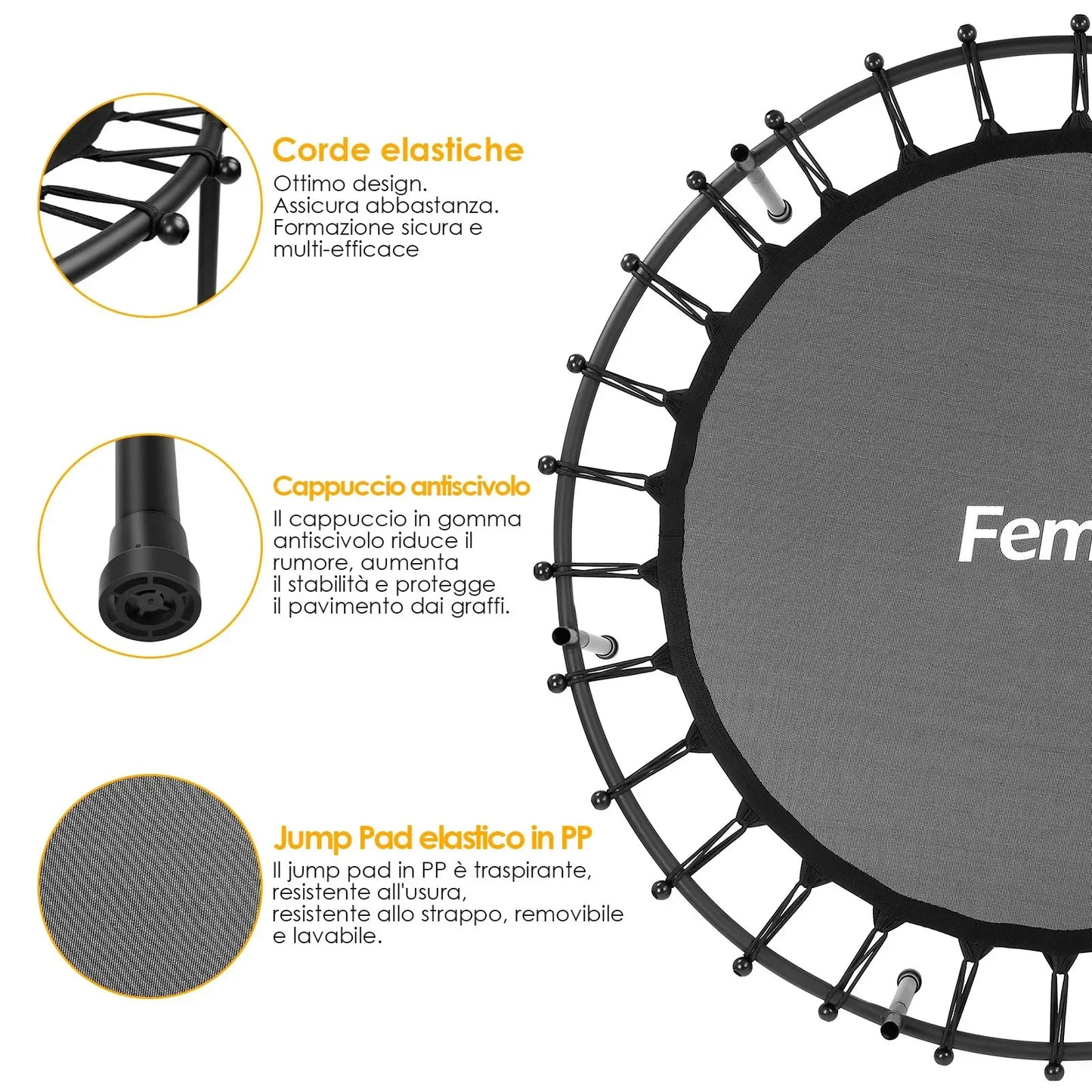 Trampoline – Kindertrampoline – Springkussen – Buitenspeelgoed – Speeltoestel – Ø 140 cm – Veiligheidsnet Met Ritssluiting