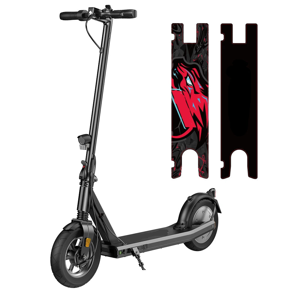 Scooter - Elektrische Step - E-Scooter - Opvouwbare - met LED-koplampen - Achterlichten - Vervangbare Pedaalas - LCD-scherm - 10Ah - 500W - 20-35km/h - 115 x 44 x 115 cm - Zwart