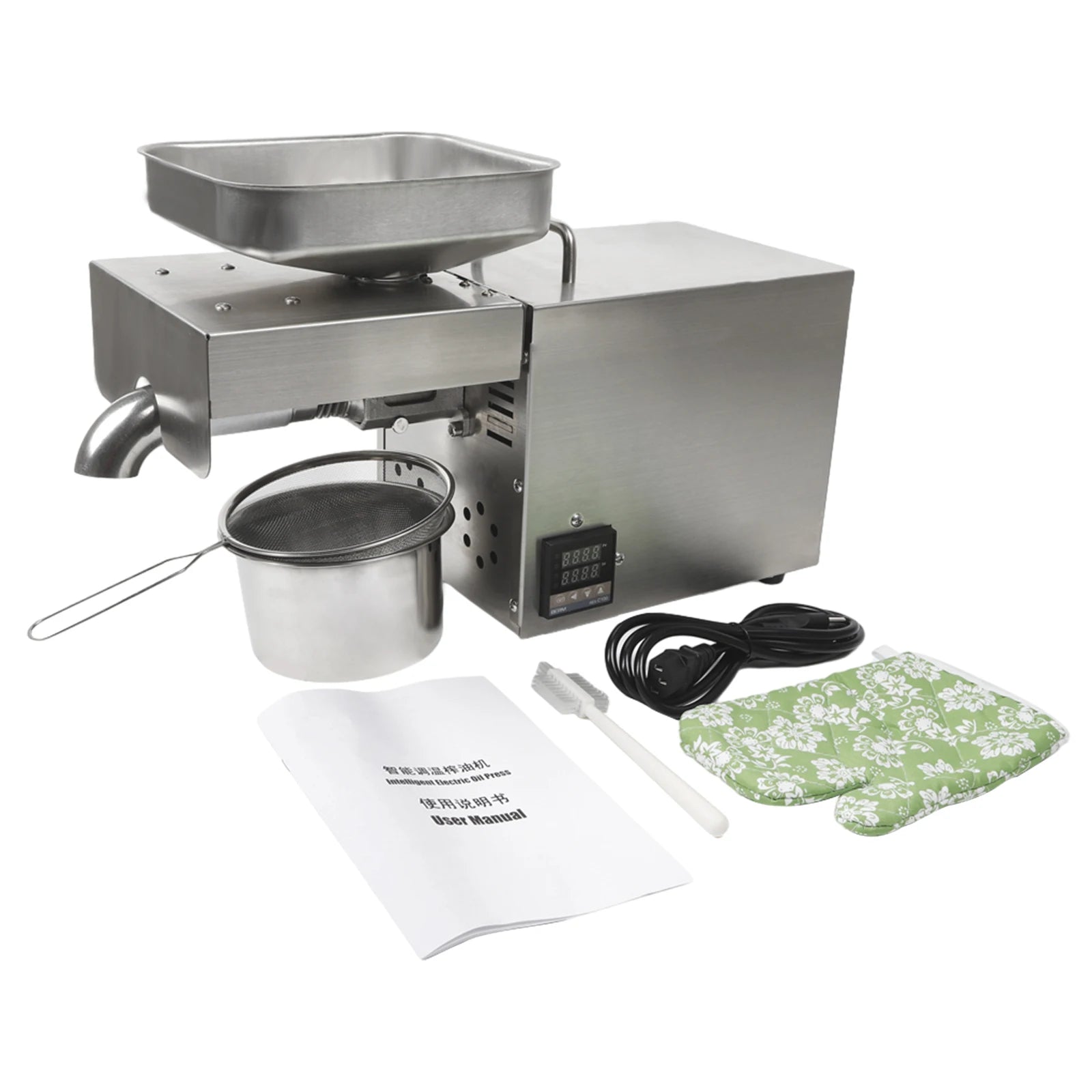 Oliepers – Oliepersmachine – Olie Extractor – Zaden Persmachine – Noten Pers – Digitale Temperatuurregeling – 610W Motor - QUORE
