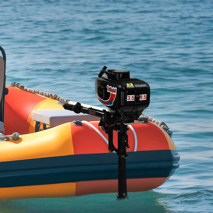 Buitenboordmotor – Compacte Motor – Watergekoelde Motor – Kleine Bootmotor – Vismotor – 52cc Motor – Aluminium Behuizing