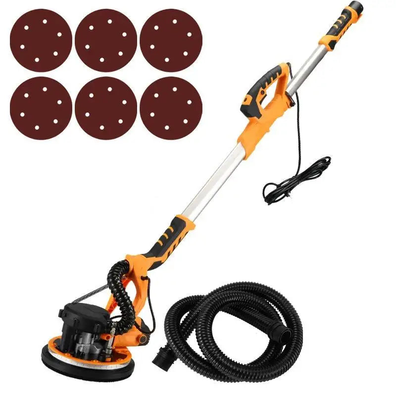 Elektrische Gipsplaat Schuurmachine – Wandschuurmachine – Plafondschuurmachine – Schuurmachine Met Steel – Stofzuiger Schuurmachine – 6 Snelheden – 1390W Motor Met Zelfzuigende Stofafzuiging