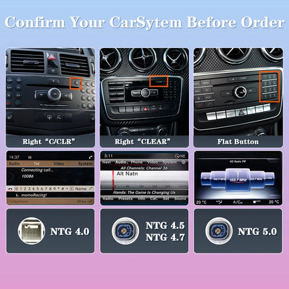AUTOTOP Wireless CarPlay Android Adapter Box For Mercedes Benz C GLC/C/GLC/GLA Class 2013-2018 NTG 4.5/5.0 MirrorLink RearCamera