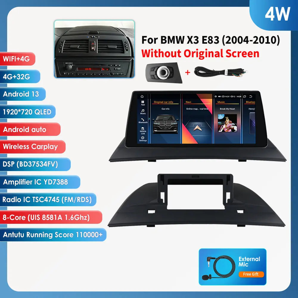 Autoradio – Auto Radio – Multimedia Systeem – Dab+ Radio – Navigatie Systeem – 10,25 Inch Touchscreen – Android 13 – 4G Verbinding