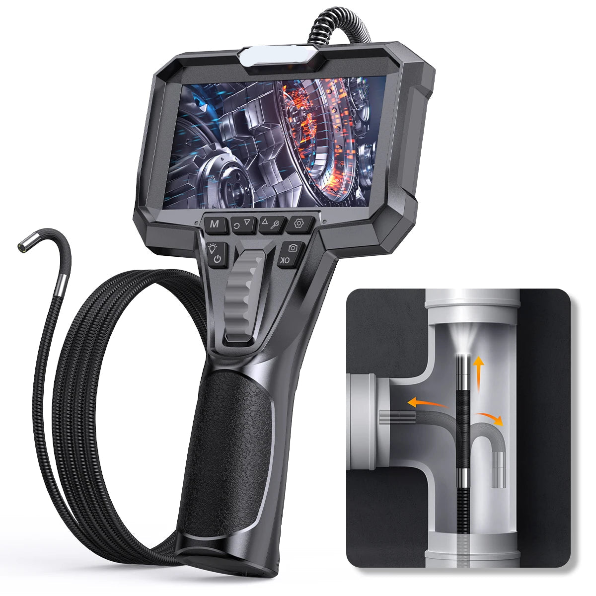 Endoscoopcamera – Endoscoop – Inspectiecamera – Borescoop – Flexibele Lens – 2MP HD Camera – IP67 Waterdicht - QUORE