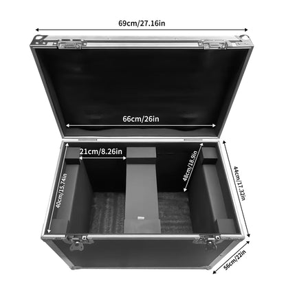 Flightcase 230W Beam Moving Head Licht – Flycase – Transportkoffer – Lichtkoffer – Beschermcase – 69x40x56 cm – Schokbestendig EVA Foam – Zwenkwieltjes Met Rem - QUORE