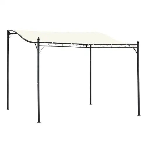 Tuinpaviljoen – Overkapping – Terrasoverkapping – Loungescherm – Serre – 297 x 297 cm – Weerbestendig Polyester Dak - Crème
