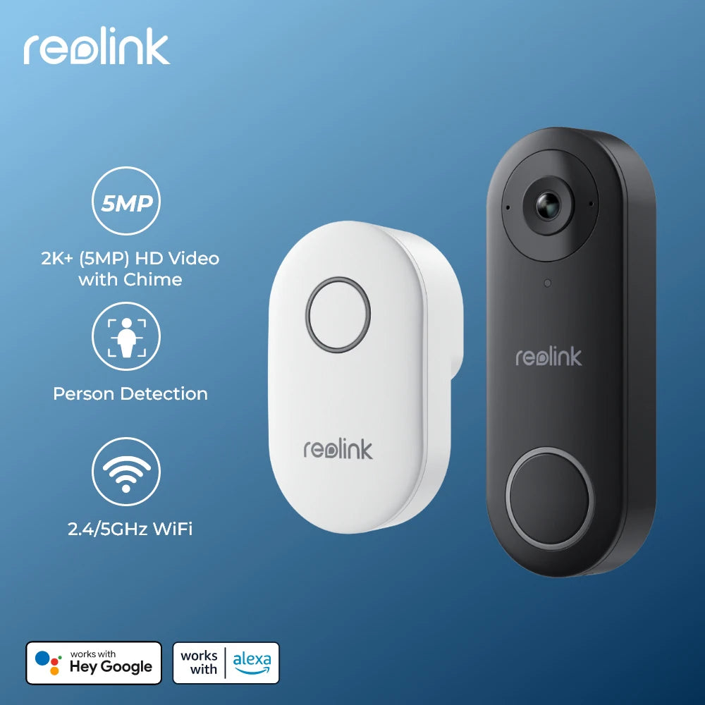 Reolink Simme video deurbel met camera - Video deurbel draadloos met wifi- Slimme deurbel - QUORE