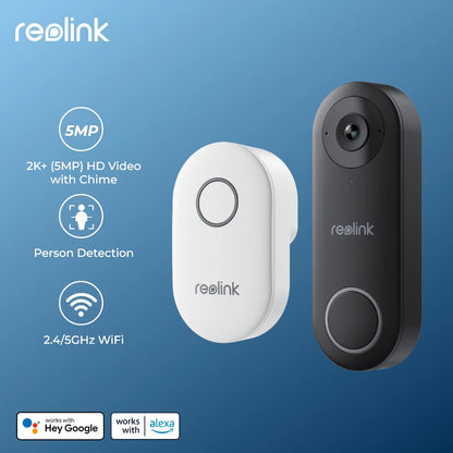 Reolink Simme video deurbel met camera - Video deurbel draadloos met wifi- Slimme deurbel - QUORE