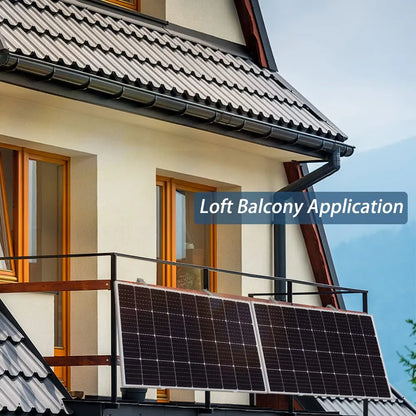 Zonnepaneel - Zonnepanelen - Monokristallijn - 150W - Waterdicht IP65  - Voor Balkon, Camper & Off-grid Systeem - Breed Inzetbaar - QUORE
