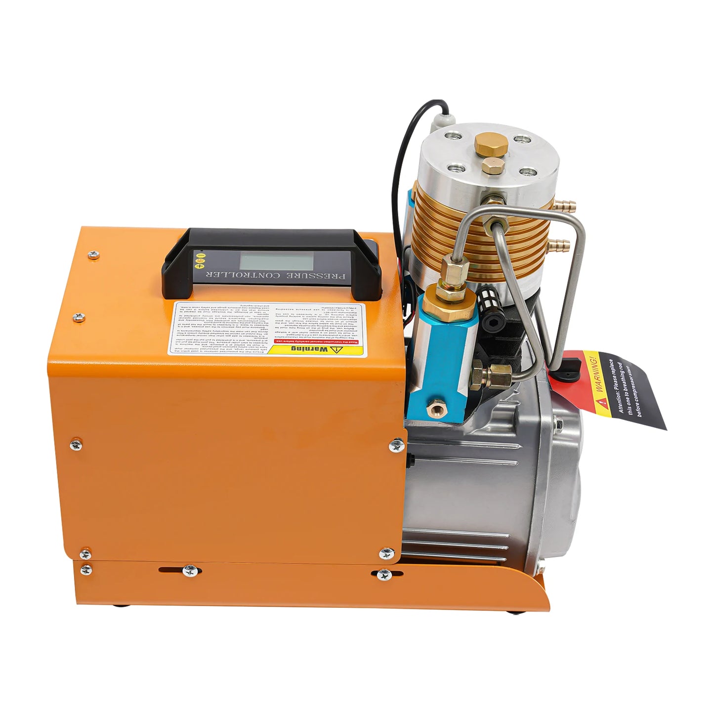 Luchtcompressor – Compressor – Luchtpomp - Airpress Compressor - Elektrische Compressor – Oppompen – Industrieel – 2800 RPM - 1800 W Motor – 40 Mpa Max Druk-  220V - Oranje
