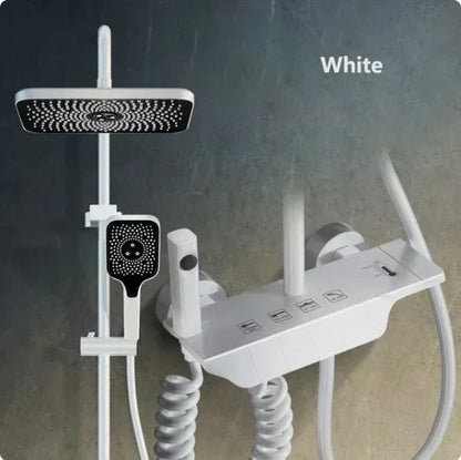 Digitale Thermostatische Douchekraan – Thermostaatkraan – Douche Set – Badkraan – Thermostaat Mengkraan – LED Display – 4 Straalfuncties – Messing & RVS