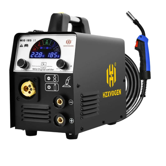 Hzxvogen - Lasmachine - Elektrische lasmachine - 5 in 1 - Halfautomatische lasmachine - Gas Non-Gas IGBT Inverter - MIG lasser TIG ARC/MMA/MAG - Set 3 - Zwart