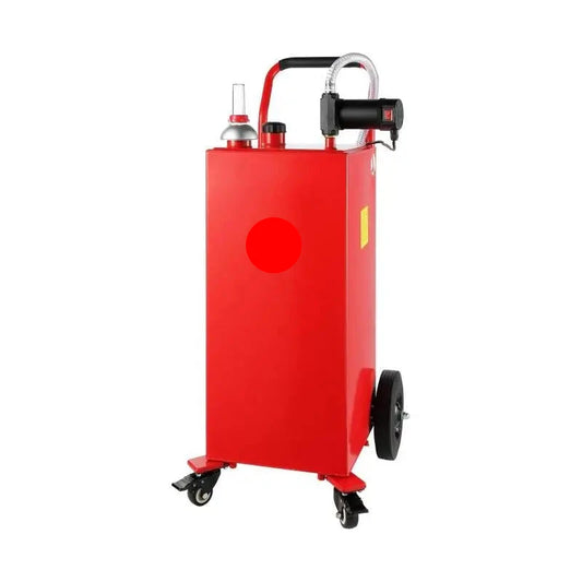 Jerrycan - Portable Fuel Tank - 30 Gallons Jerrycan - Reserve Tank - Petrol Jerrycan - with pump wheels - for car motorcycle boat - Red