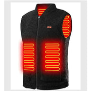 Heater Jacket - Verwarmde Bodywarmer - Verwarmde Kleding - USB Verwarmd Vest - 3-snelheden Verstelbare Temperatuur - Unisex - Wasbaar - Mouwloos - voor Winter & Buitensport - Maat 2XL - Zwart
