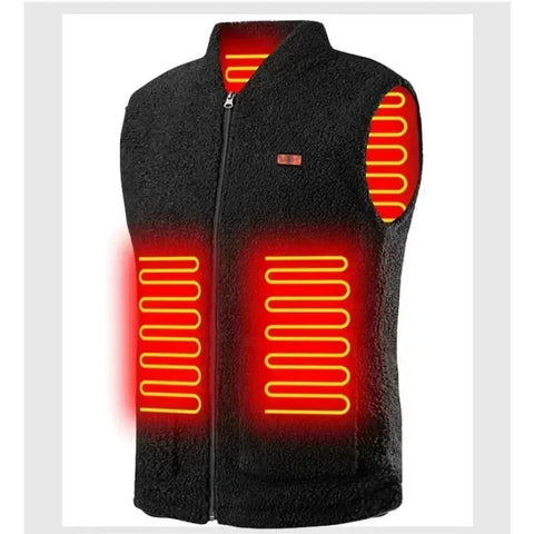 Heater Jacket - Verwarmde Bodywarmer - Verwarmde Kleding - USB Verwarmd Vest - 3-snelheden Verstelbare Temperatuur - Unisex - Wasbaar - Mouwloos - voor Winter & Buitensport - Maat M - Zwart