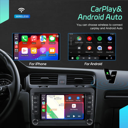 Inefala 7/9 Inch 6+128G CarPlay Android Auto Car Radio for VW Volkswagen Golf 5 6 Touran Passat B6 Polo Jetta Sharan Seat Skoda