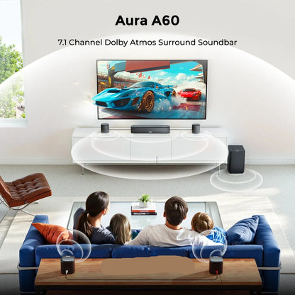 Soundbar - 7.1ch - Soundbar met Subwoofer - Soundbar voor TV - Smart App Control - 350W - Bluetooth TV Soundbar - Home Cinema Geluid - Zwart