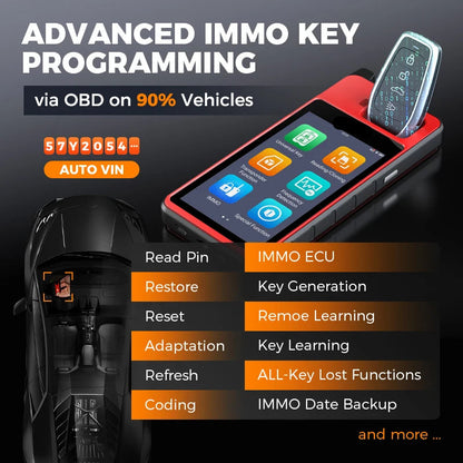 Key Fob Programmer - Immobilizer Tool - IMMO Learning & Chip Cloning – Frequentiedetectie - Global Version