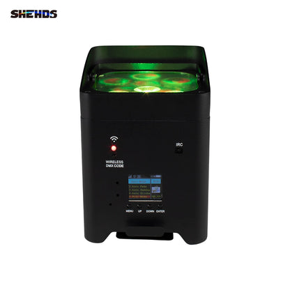 LED Par Lights – LED Stage Licht – DJ Verlichting – Party Lampen – Professionele LED Spots – Draadloze Wifi Afstandsbediening – Oplaadbare 8800mAh Batterij – Set van 4 met EU Plug - QUORE