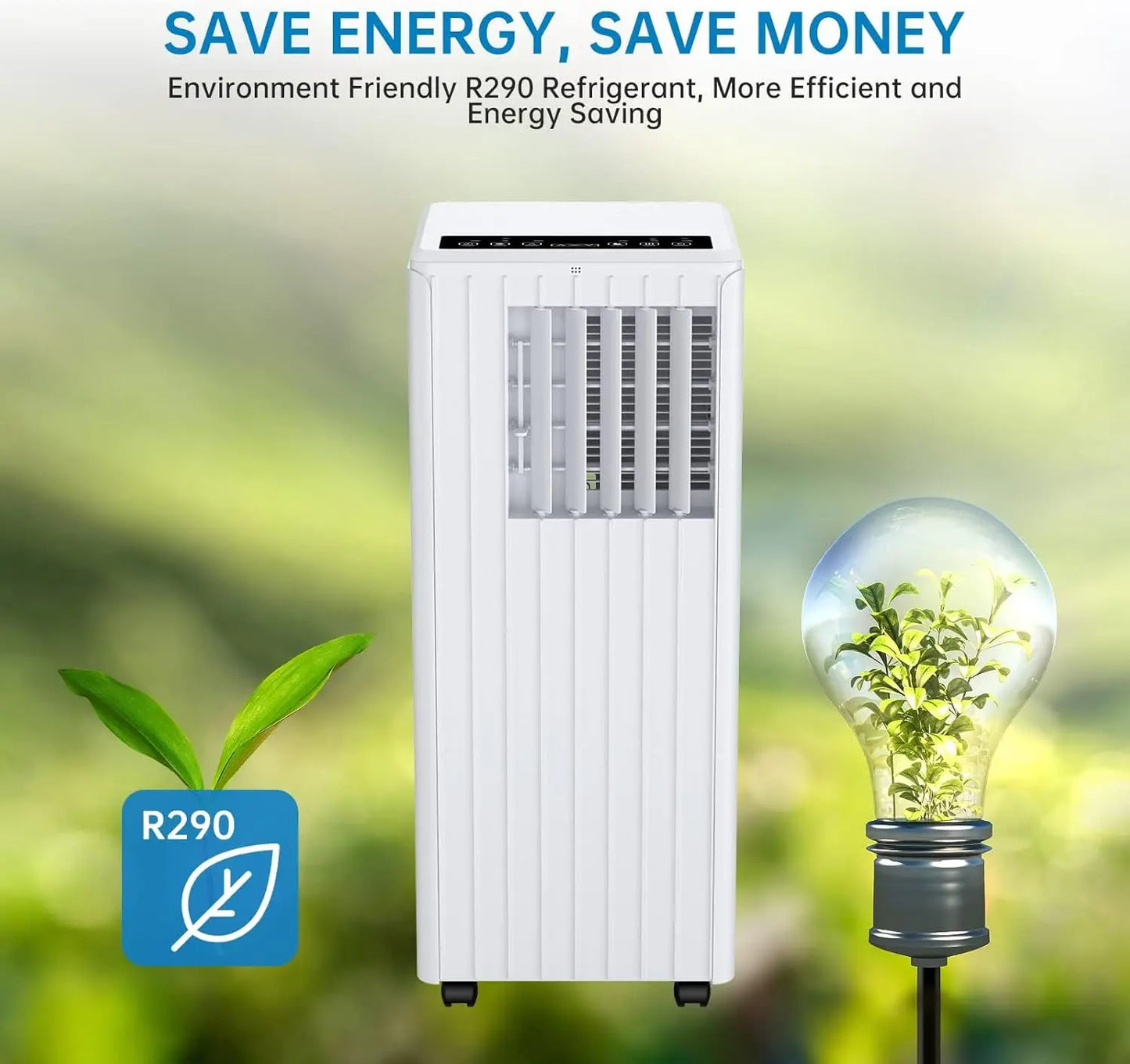 Draagbare Airco – Mobiele Airconditioner – Airco Met Wieltjes – 3-in-1 Airco – 7000 BTU Koeling – Ontvochtiging 42 Liter