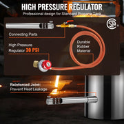 Metaal smeltoven - Smeltkroes - Smeedoven - 6kg - Roestvrij staal - 1 Brander - 1482℃ - QUORE