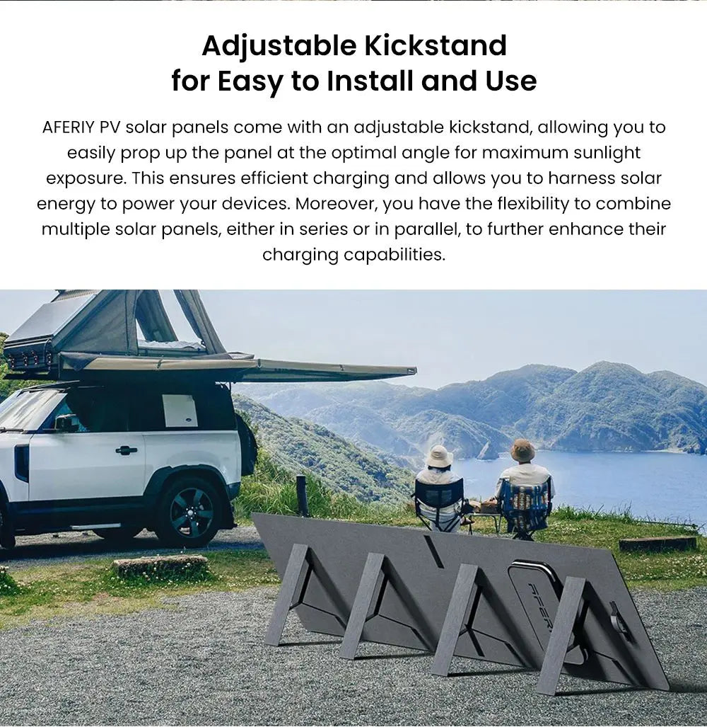 AFERIY ‎AF-S200A1 200W Portable Foldable Solar Panel, 23% Energy Conversion Rate, Adjustable Kickstand, Lightweight, Foldable