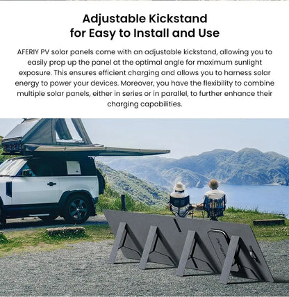 AFERIY ‎AF-S200A1 200W Portable Foldable Solar Panel, 23% Energy Conversion Rate, Adjustable Kickstand, Lightweight, Foldable