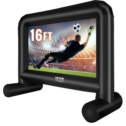 Beamer Scherm - Projector Scherm - Projector Screen - Projector Scherm voor Beamer - Projector Doek - Home Cinema Thuisbioscoop - Draagbare Beamer - Outdoor Projectie - 16ft - QUORE