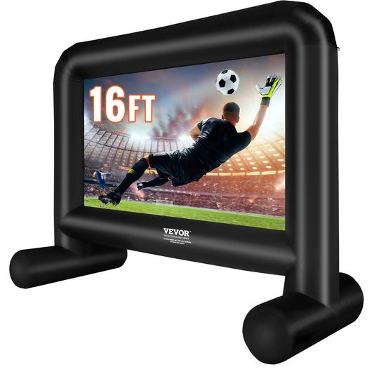 Beamer Scherm - Projector Scherm - Projector Screen - Projector Scherm voor Beamer - Projector Doek - Home Cinema Thuisbioscoop - Draagbare Beamer - Outdoor Projectie - 16ft - QUORE
