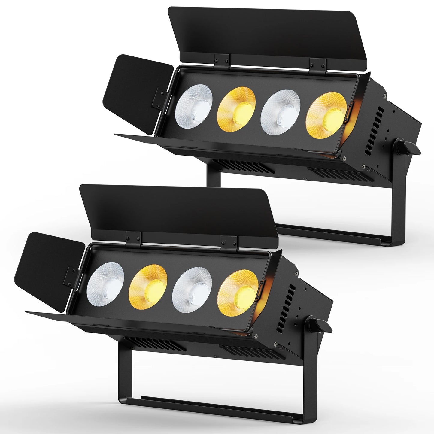 LED Parlicht – Podiumverlichting – DJ Licht – Theaterlamp – Feestverlichting – 200W COB LED – Warm & Koud Wit Licht – DMX512 Sturing – EU Stekker 2PCS - QUORE