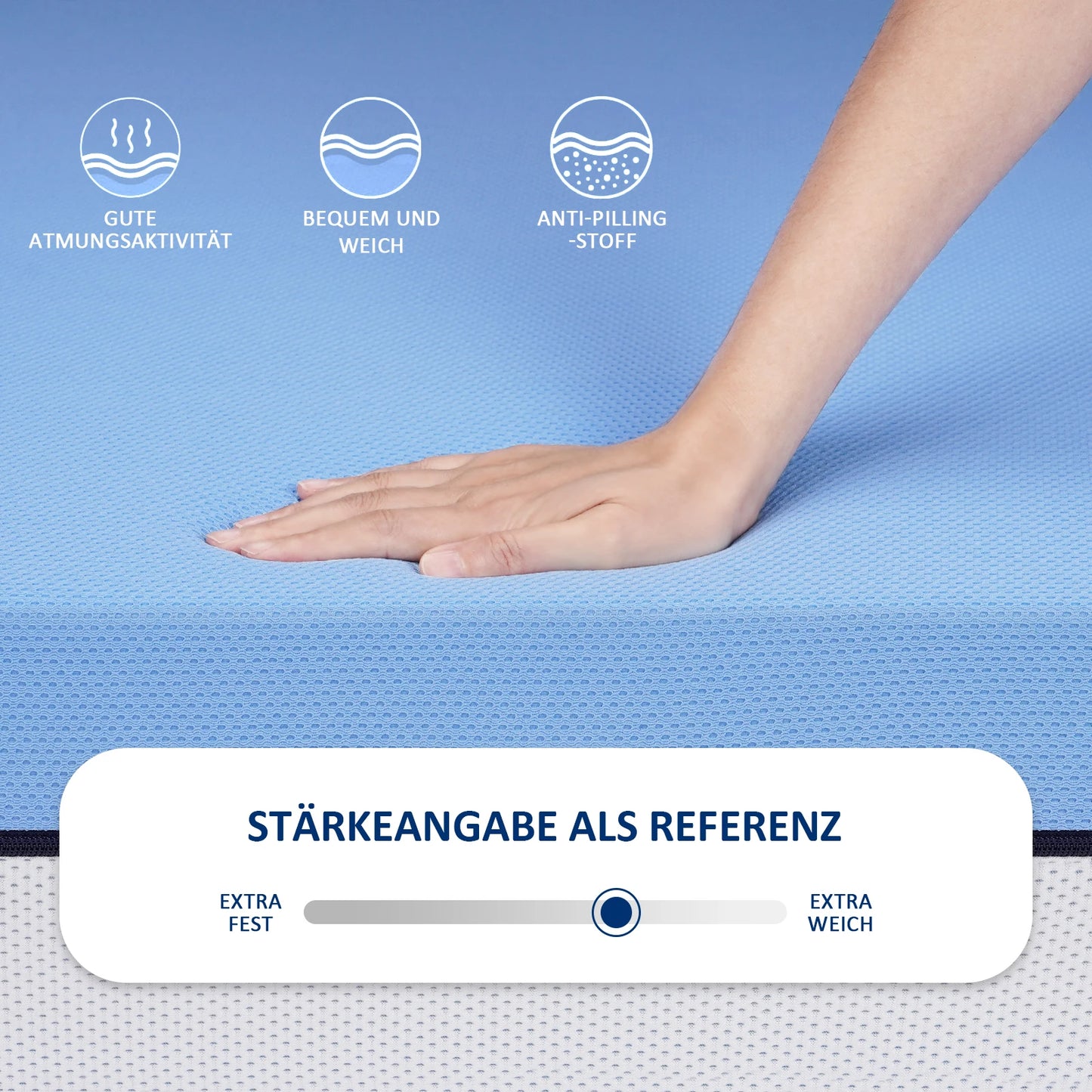 Matras – Pocketveringmatras – Koudschuimmatras – Tweepersoonsmatras – 7-zone matras – 160x200 cm – 18 cm hoog – Memory foam en ademende tijk – H3/H4 stevigheid