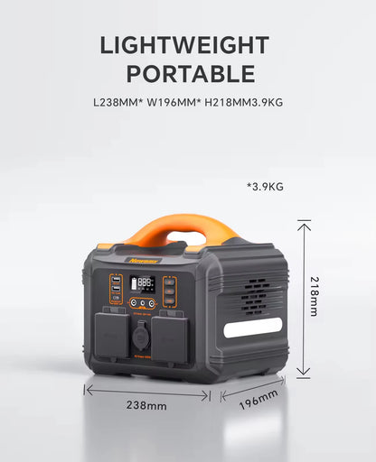 Powerbank – Draagbare Accu – Noodstroomvoorziening – Zonne-energie Generator – 300W Vermogen – 236,25Wh LMFP Batterij – Compact & Lichtgewicht