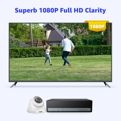 Beveiligingscamera Set – Camerasysteem – Surveillance Camera – Bewakingscamera – CCTV Camera – 8-Kanaals DVR Met 1TB SSD – 2MP HD Met Nachtzicht Tot 30 Meter