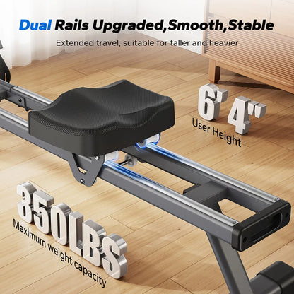Roeitrainer – Roeimachine – Fitnessapparaat – Thuistrainer – Magnetisch Weerstandssysteem – 16 Weerstandsniveaus – Ergonomische Zitting