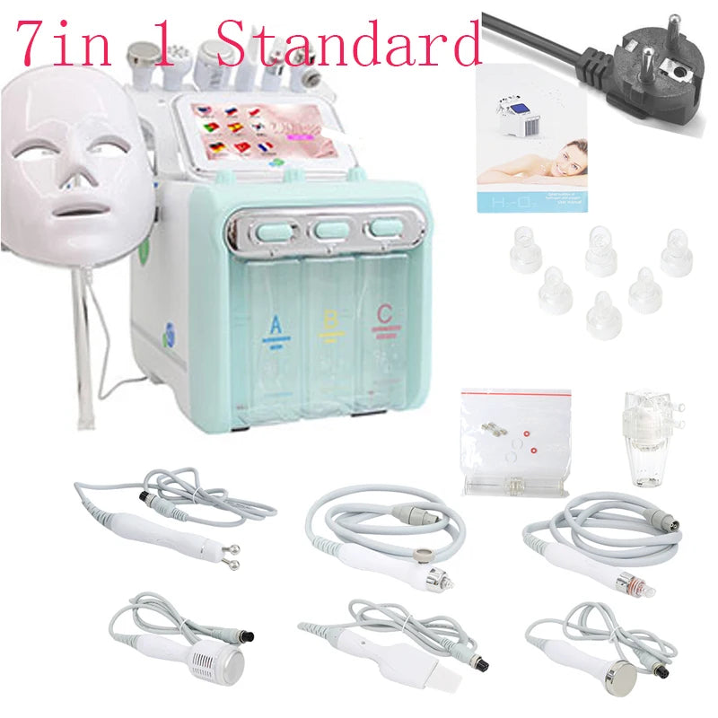 7-in-1 Hydro Dermabrasie Gezichtsmachine – Gezichtsreiniger – Microdermabrasie Apparaat – Huidverzorgingsapparaat – Facial Machine – Diepe Reiniging – Hydratatie & Huidverbetering