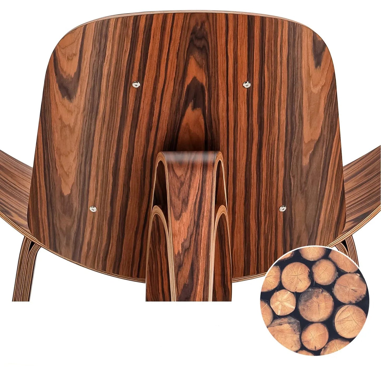 Lounge Chair - Fauteuil - Relaxstoel - Leesstoel - Nordic Solid Wood - Modern Design – Comfortabel & Stijlvol voor Woonkamer - Black Palisander