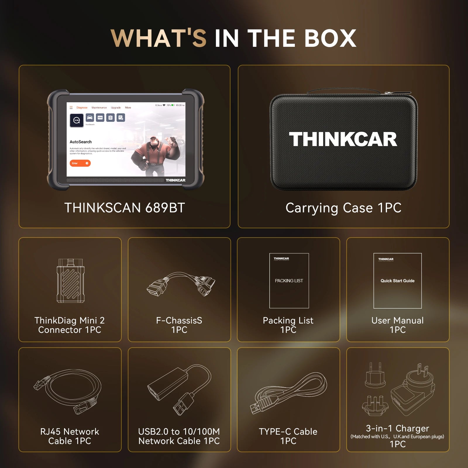 Lifetime Free Update THINKCAR THINKSCAN 689BT OBD2 Diagnostic Tool DOIP CANFD Bi-directional ECU Coding 34 Resets for 140 Brands - QUORE