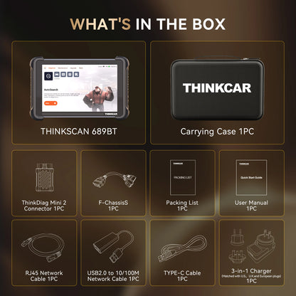 Lifetime Free Update THINKCAR THINKSCAN 689BT OBD2 Diagnostic Tool DOIP CANFD Bi-directional ECU Coding 34 Resets for 140 Brands - QUORE