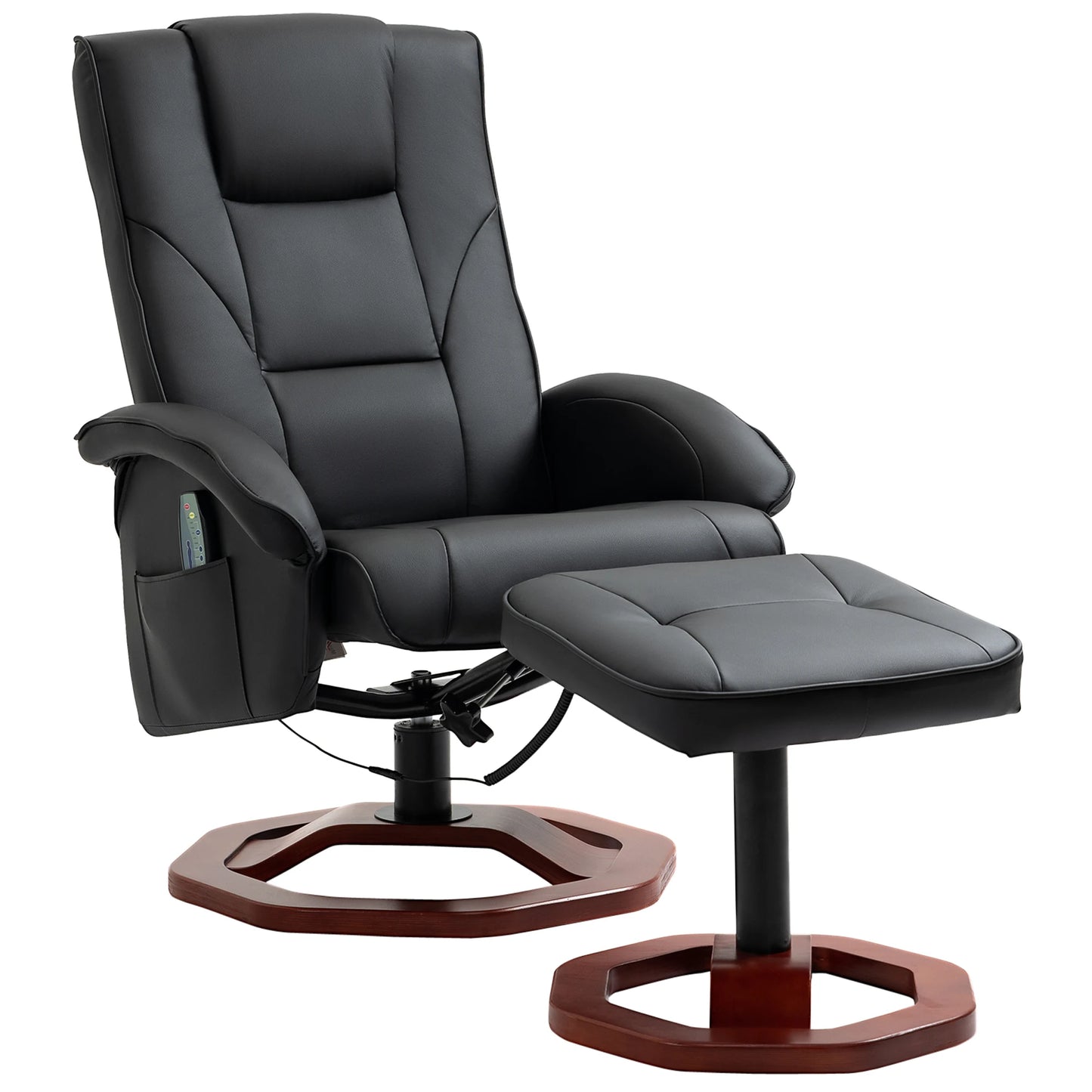 Massagefauteuil – Massagestoel – Relaxzetel – Fauteuil Met Voetensteun – 10 Massagepunten – Verstelbare Rugleuning 110°-135°