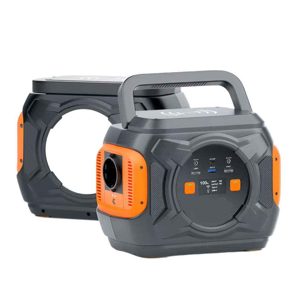Powerstation - Stroomgenerator - Mini-Generator - Draagbare - Krachtcentrale - voor Thuis - Tenten - Buiten - Kamperen - 292Wh - 320W - 80000mAh - Zwart/Oranje