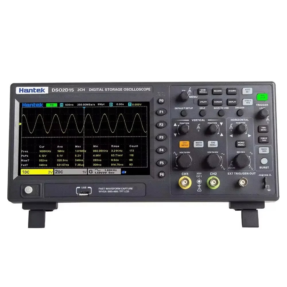 Oscilloscoop – Digitale Oscilloscoop – Multimeter – Meetapparaat – Signaaltester – 2 Kanaals – 150 MHz Bandbreedte – 1 GSa/s Sampling Rate