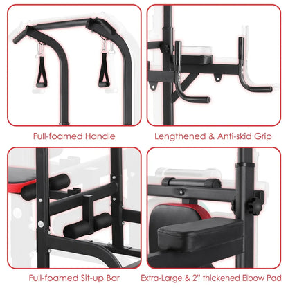 Power Tower – Fitnessstation – Pull-up Bar – Trainingsrek – Workout Station – Verstelbaar 181-234 cm – Max Belastbaarheid 200 kg - QUORE