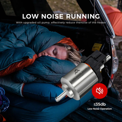 8KW Diesel Luchtverwarmer – Mobiele Dieselverwarming – Camperverwarmer – Auto Voorverwarming – Thuisverwarming – Bluetooth App Bediening – Automatische Temperatuurregeling - QUORE