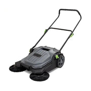 Handduw Vloerveger - Koolstofstaal + PP - Achterwaartse Handduw - 5-Capaciteit van 5 Gallon - Verstelbare hoek en hoogte - Grijs/Zwart