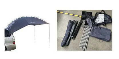 Waterdichte Auto Achtertent – Zonnescherm & Regenluifel – Universele SUV Tent – 350x240x105 cm – 4 Seizoenen - QUORE