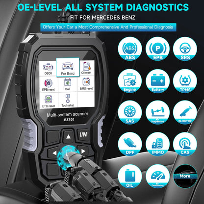 OBD2-Scanner – Diagnoseapparaat – Foutcode Uitlezer – Auto Diagnosetool – Mercedes-Benz – Volledige Systeemdiagnose – Live Data Uitlezing