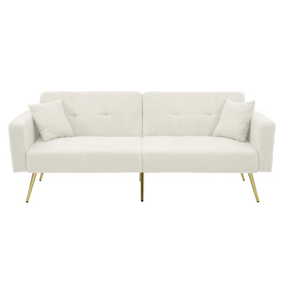 Sofa Bed – Bankbed – Slaapbank – Bedbank – Verstelbare Rugleuning – Velours Bekleding – Houten Frame