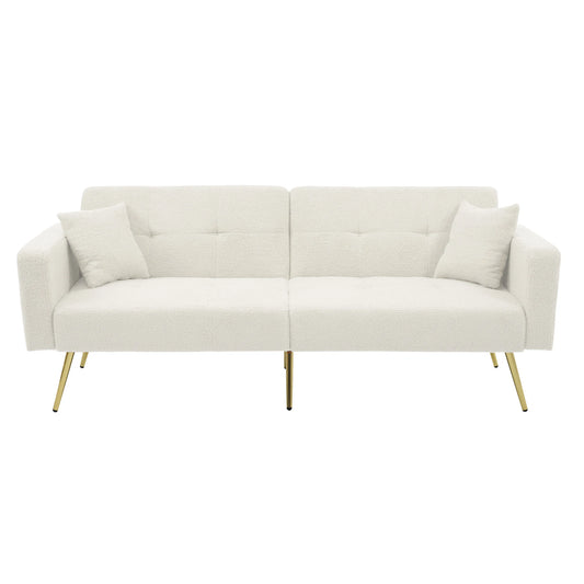 Sofa Bed – Bankbed – Slaapbank – Bedbank – Verstelbare Rugleuning – Velours Bekleding – Houten Frame
